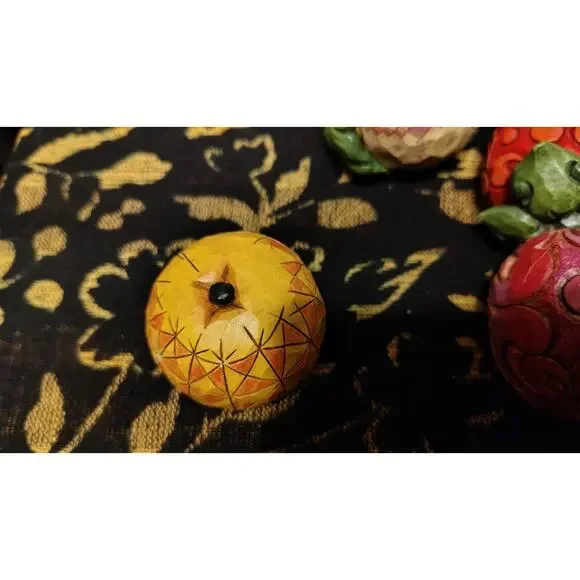 Jim Shore 2007 A Taste Of Summer’s Goodness Basket Watermelon 6 Pieces Of Fruit - Picture 15 of 16